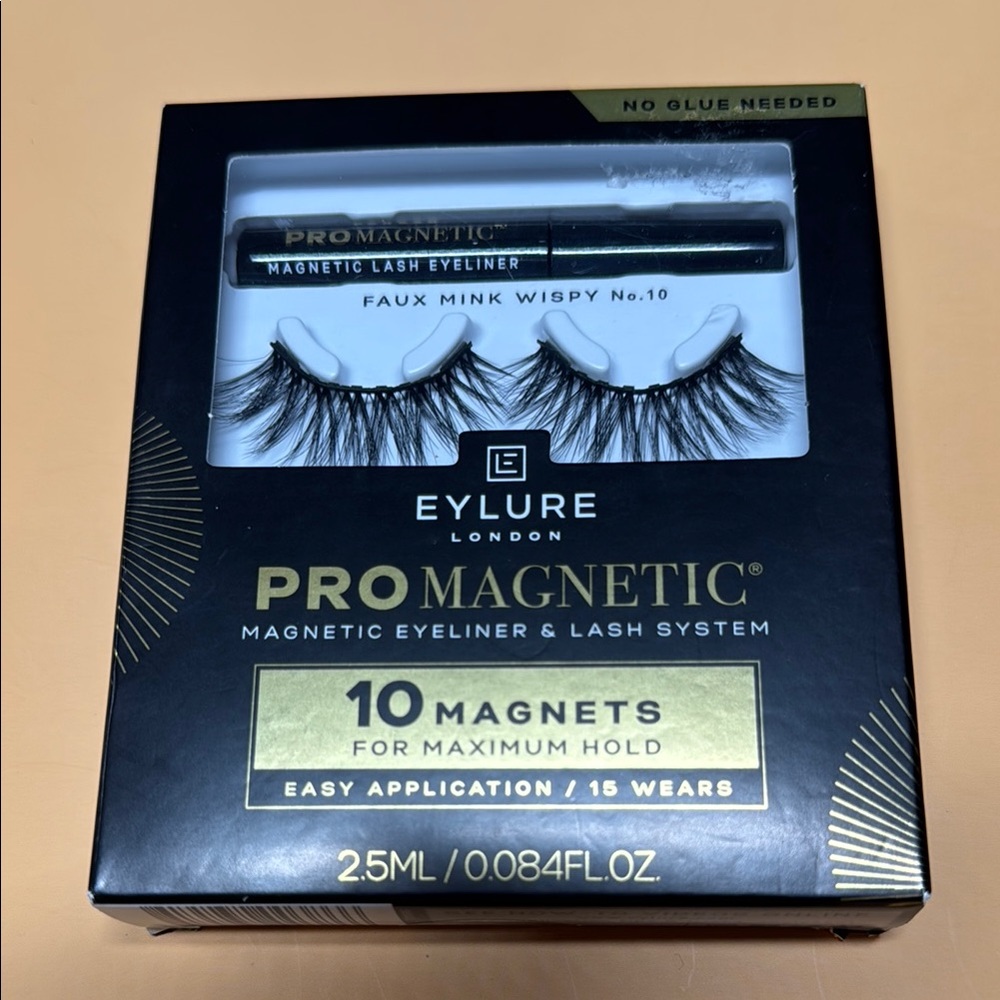 ProMagnetic Faux Mink Wispy Lashes with Black Eyeliner NIB